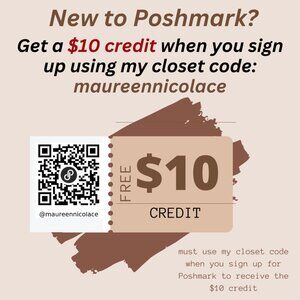 $10 CREDIT FOR SIGNING UP TO POSHMARK!!